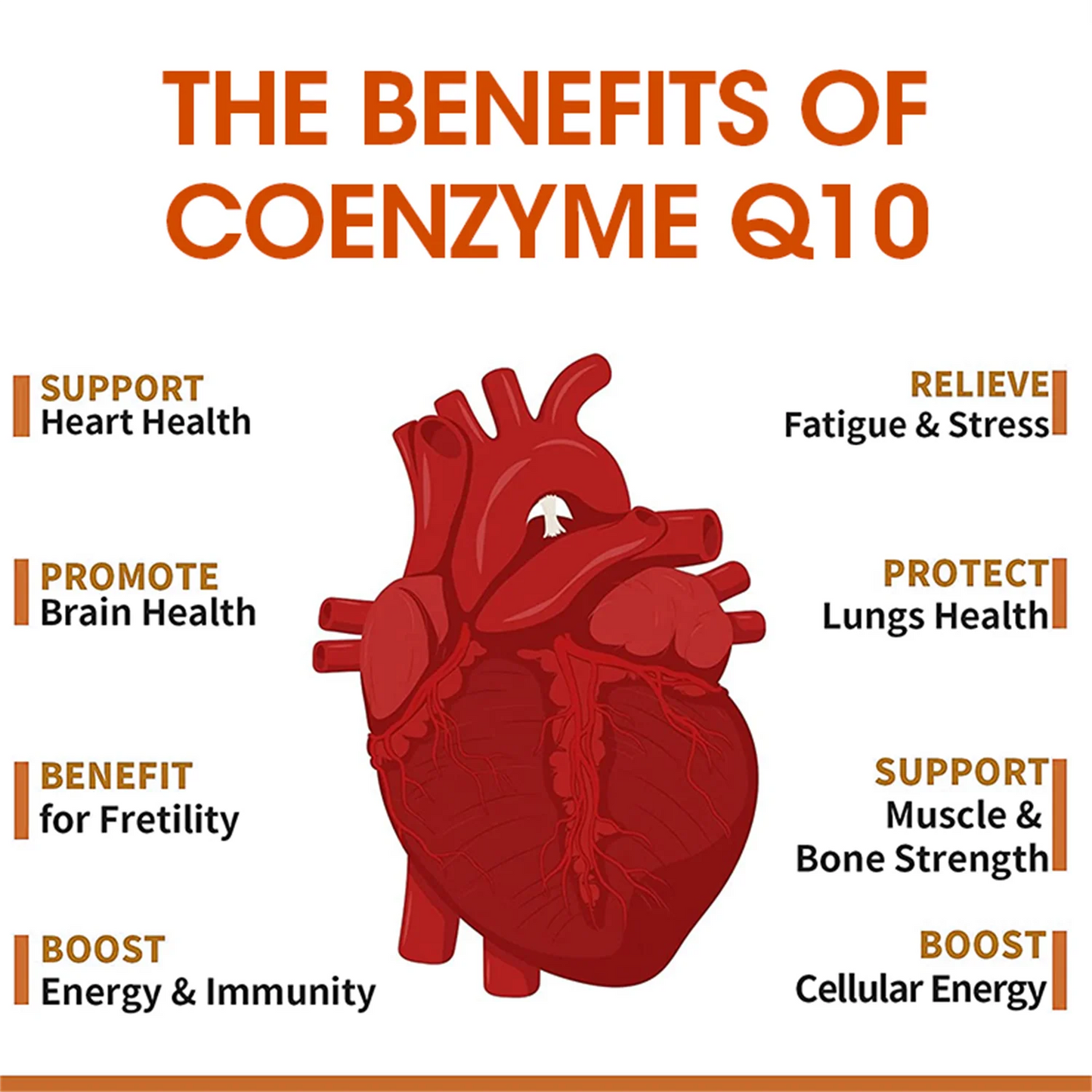 BEAU COQ10 Gummies Supplement, Ultra High Absorption CoQ10 500mg, Support Heart Health, Gluten Free (120 Vegan Gummies)