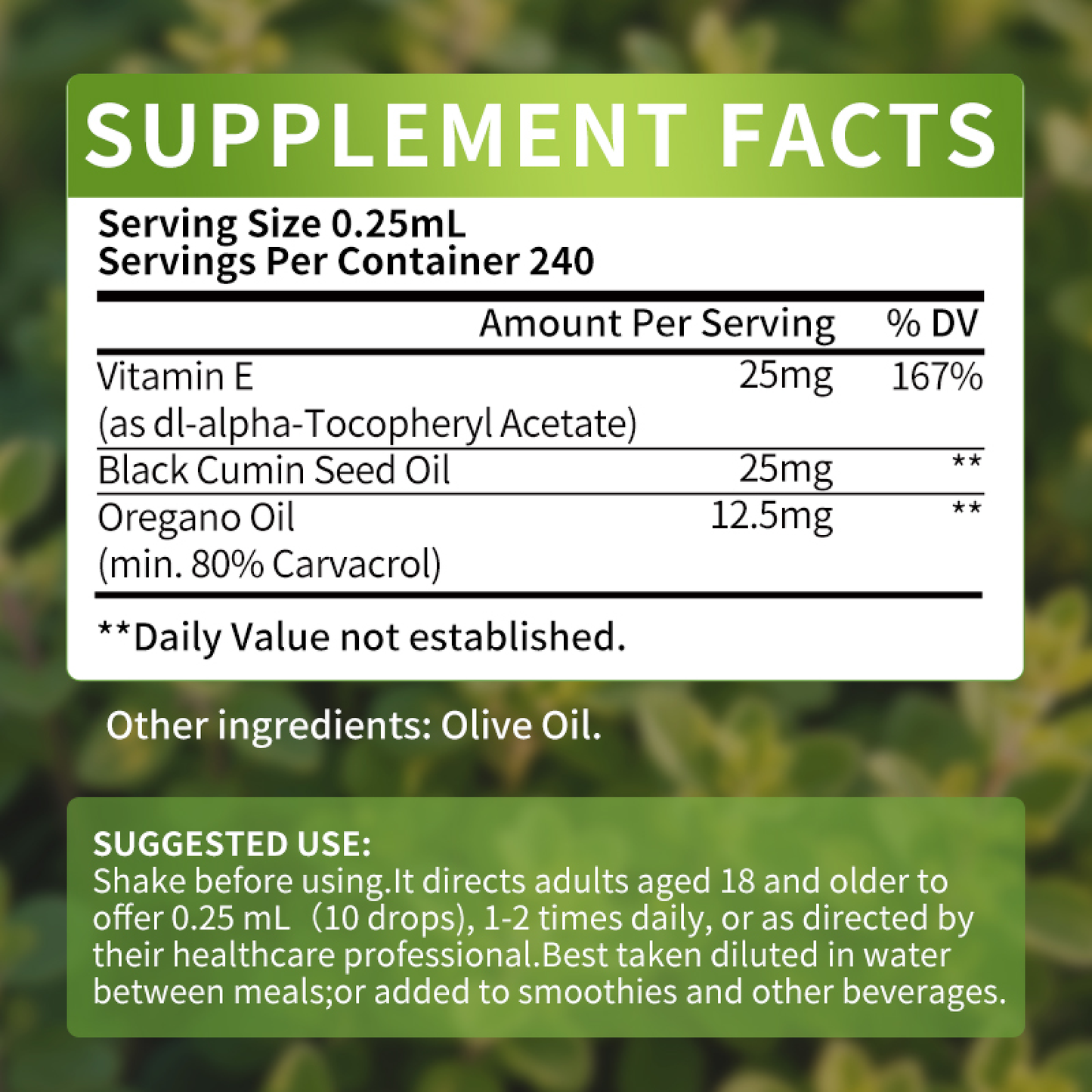 (2 Pack) Organic Oil of Oregano Liquid Drops, Support Antioxidant, Immune & Digestive Health, Vegan, Non-GMO 2 fl oz