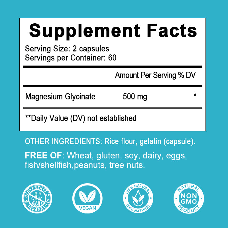 Magnesium GMO Free Capsule Dietary Supplement
