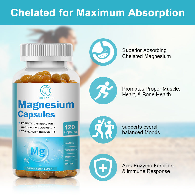 Magnesium GMO Free Capsule Dietary Supplement