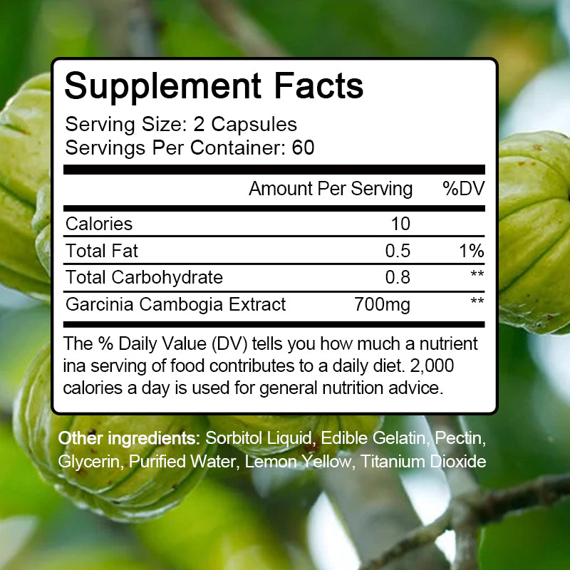 Bbeeaauu Pure Garcinia Cambogia capsule 700mg for Fat Burning, Weight Loss, Detoxification, Fat Loss, Energy Concentration Boost Metabolism, Suppress Appetite