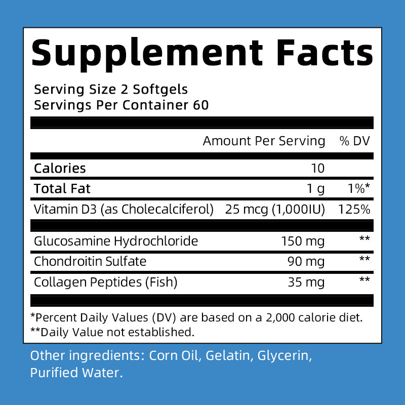 Glucosamine Chondroitin Gluten Free Capsule Dietary Supplement