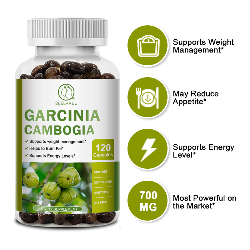 Bbeeaauu Pure Garcinia Cambogia capsule 700mg for Fat Burning, Weight Loss, Detoxification, Fat Loss, Energy Concentration Boost Metabolism, Suppress Appetite