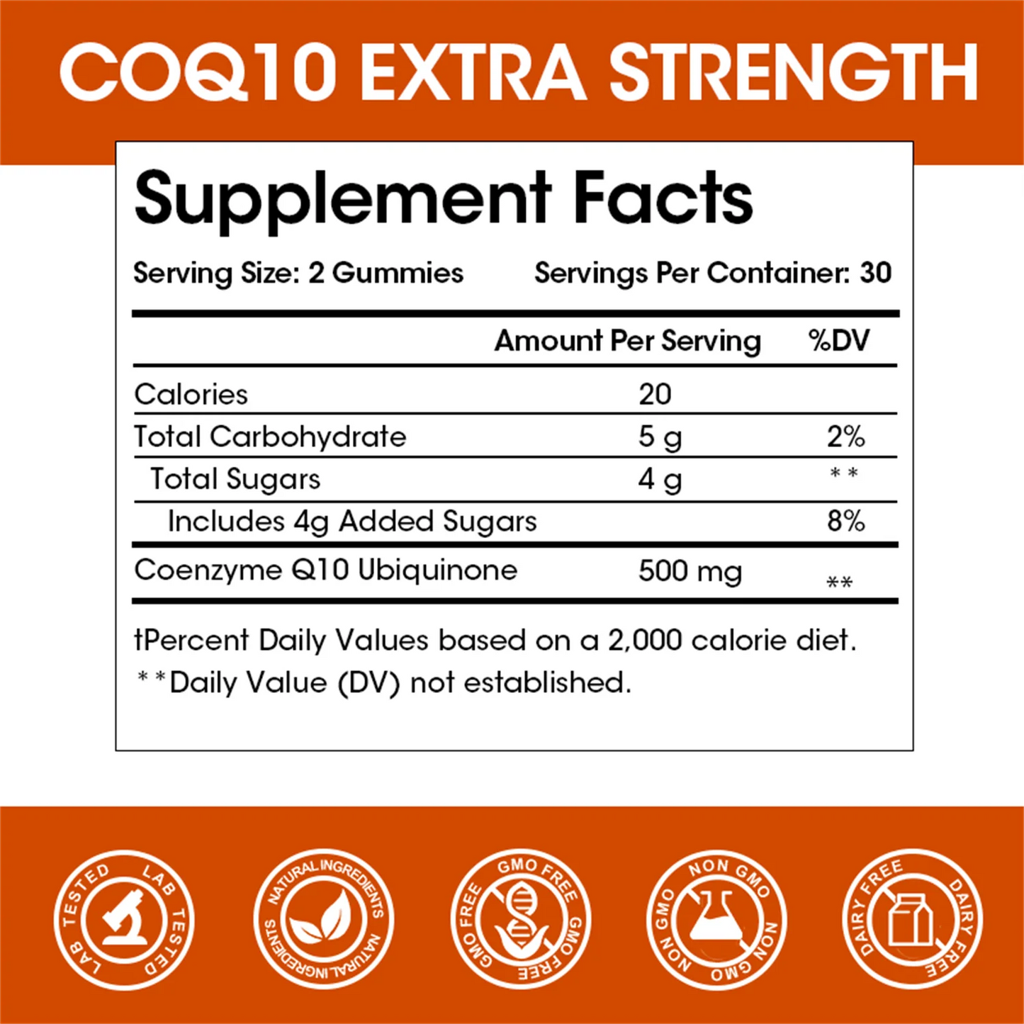 BEAU COQ10 Gummies Supplement, Ultra High Absorption CoQ10 500mg, Support Heart Health, Gluten Free (120 Vegan Gummies)