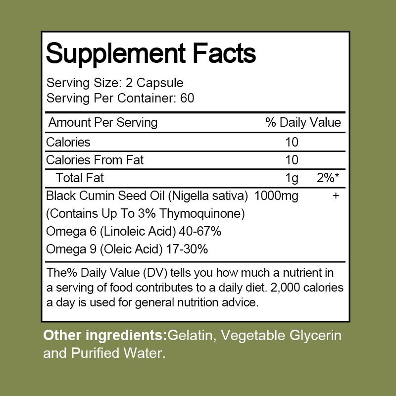 Bbeeaauu Black Seed Oil Capsules, 100% Virgin, Cold Pressed Source of Omega 3 6 9, Super Antioxidant for Immune Support, Joints, Digestion, Hair & Skin, 120 Caps