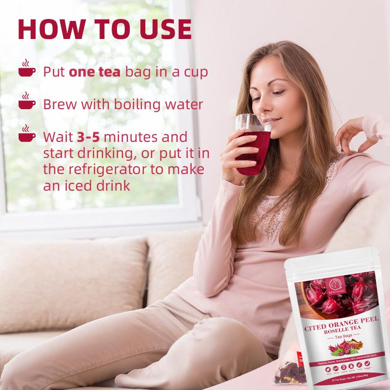 Orange Peel Roselle Tea A Blend for Digestion Beauty Detoxification