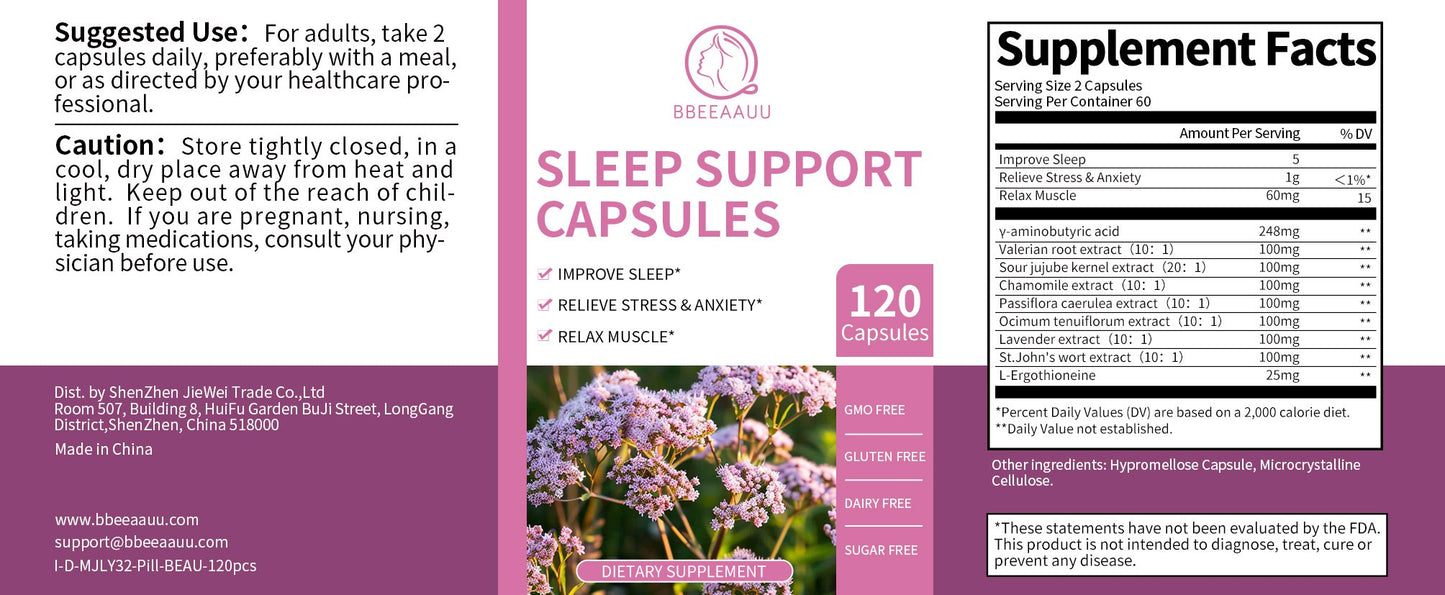 Sleep Support Capsules 120 Counts