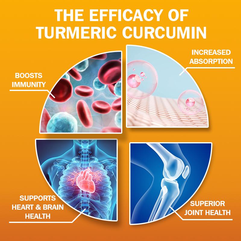 Bbeeaauu Turmeric Curcumin with Curcuminoids 800mg Support Complex with Black Pepper - Inflammation, Joint Pain Relief Non-GMO High Strength Active Supplements