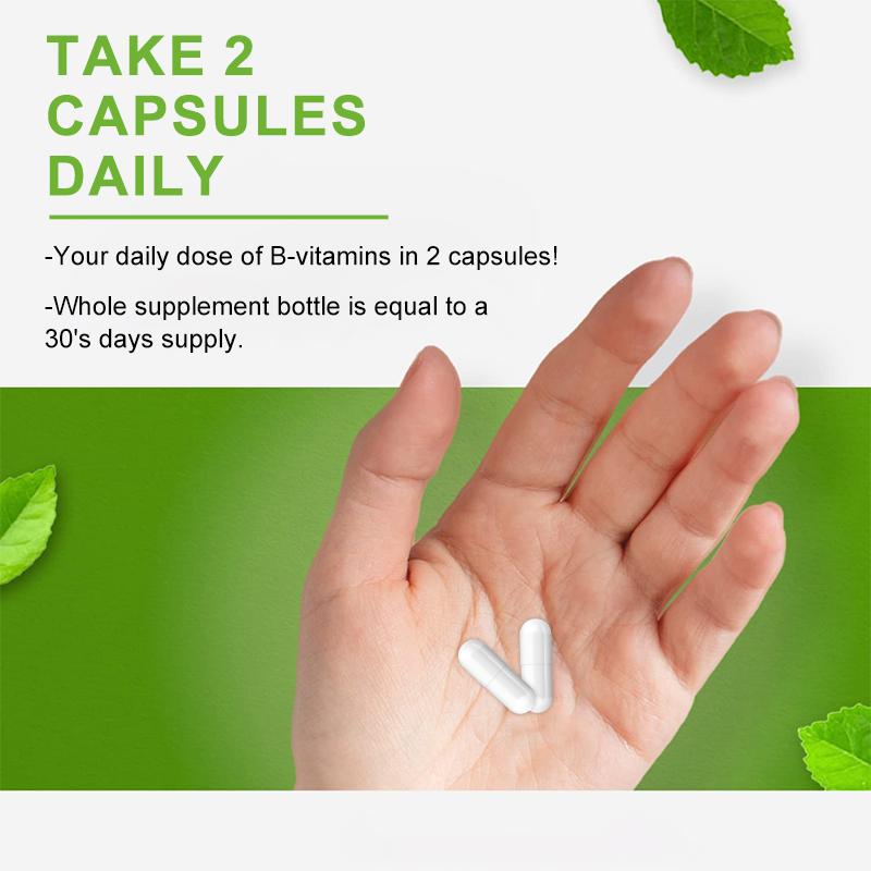 Bbeeaauu Vitamin B Complex (B1, B2, B6, B12)Immune Health, Energy Support & Nervous System Support Energy Metabolism Contains All B Vitamins
