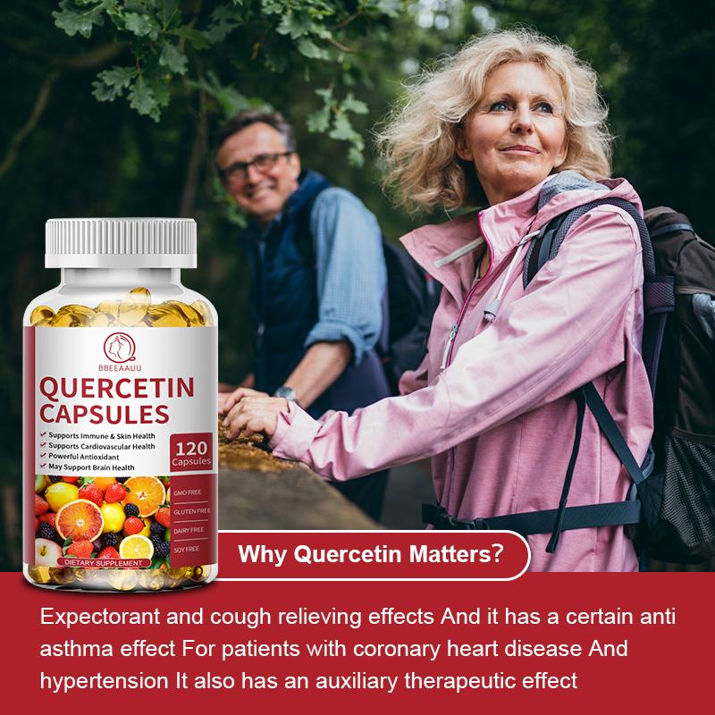 Quercetin Complex 600mg with Bromelain,Zinc, Protects the Lungs Breathes Freely Protects Cardiovascular System and Supports Immune Health