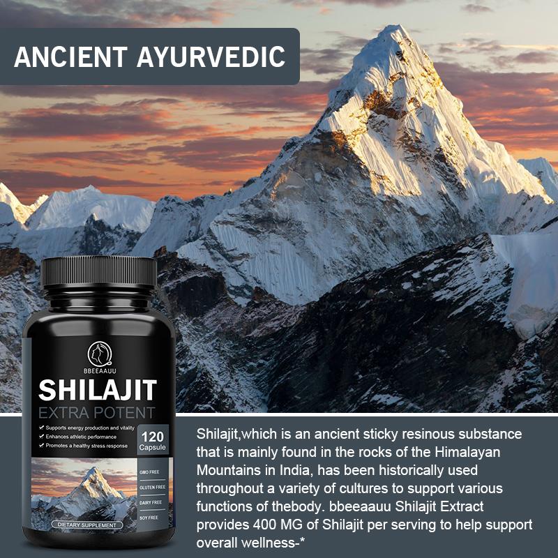 Bbeeaauu Shilajit Supplement Capsules 400mg Supports Energy Production and Vitality Enhances Athletic Performance Energy Production Support