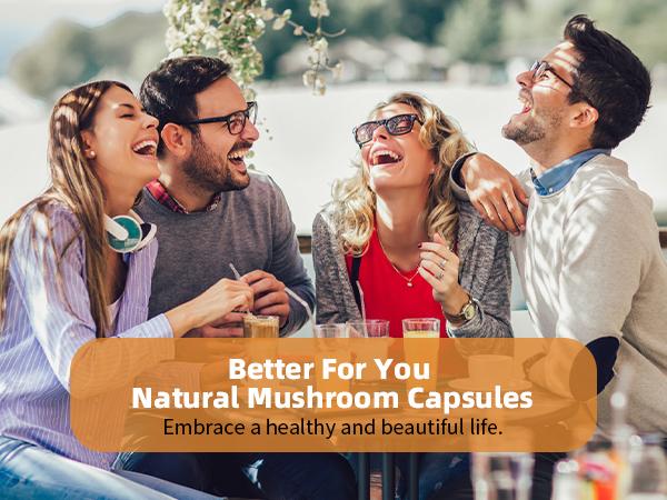 L-Ergothioneine Mushroom Complex Capsules Supplements with L-Ergothioneine 5MG, Organic Mushroom Extracts 940MG, Glutathione 150MG for Immune Support & Brain Supplement, Vegan, 120 Counts