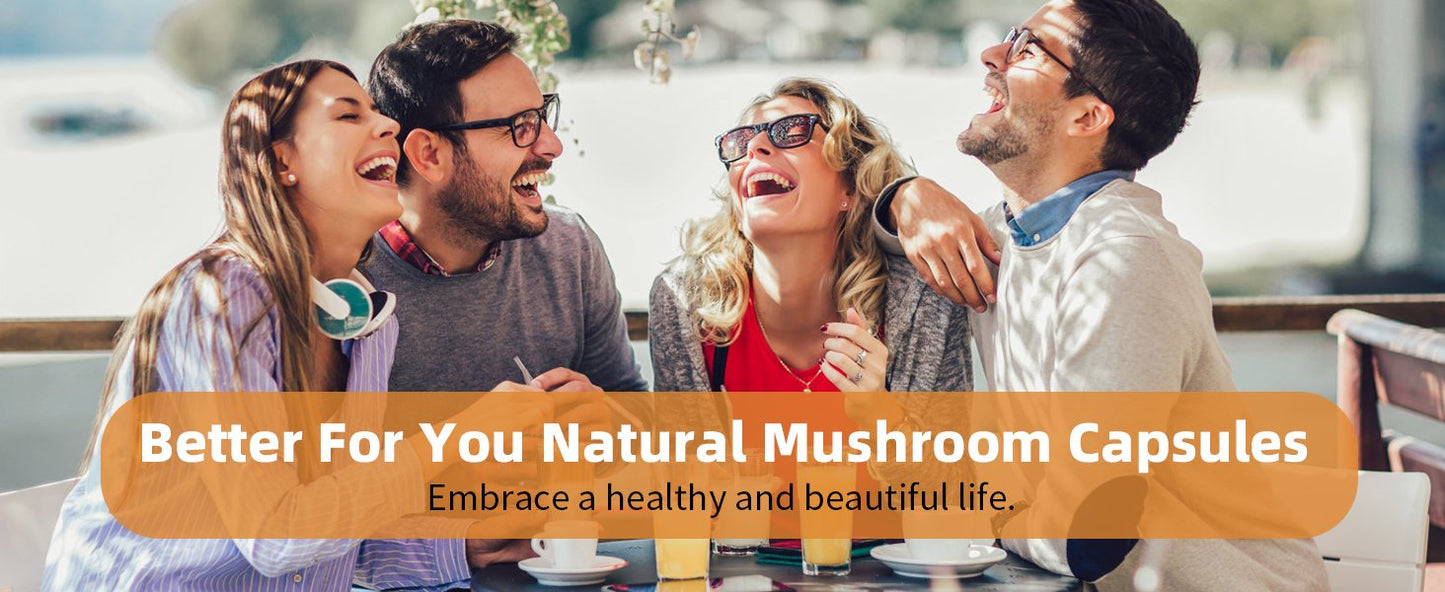 L-Ergothioneine Mushroom Complex Capsules Supplements with L-Ergothioneine 5MG, Organic Mushroom Extracts 940MG, Glutathione 150MG for Immune Support & Brain Supplement, Vegan, 120 Counts