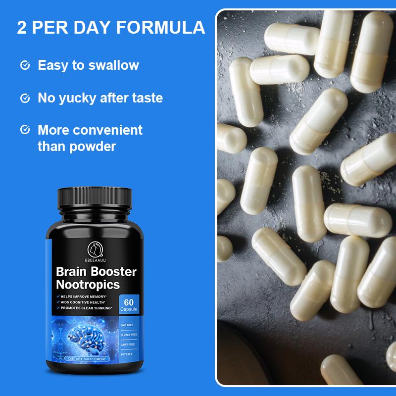 Brain Booster Nootropics Capsule Dietary Supplement