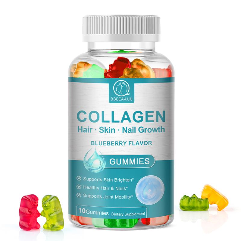 Bbeeaauu Collagen Gummies 10000mcg with VitaminA, C, D,E,B3 ,B6 for Natural Collagen Production Hair, Skin, Nails, Joint Support Immune Digestion Bone Support