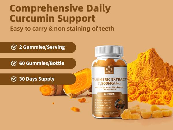 2 Pack Turmeric Gummies for Adults, Turmeric Curcumin with Black Pepper, Turmeric Supplement Supports Joint & Digestion, High Absorption & Vegan, Raspberry Flavor