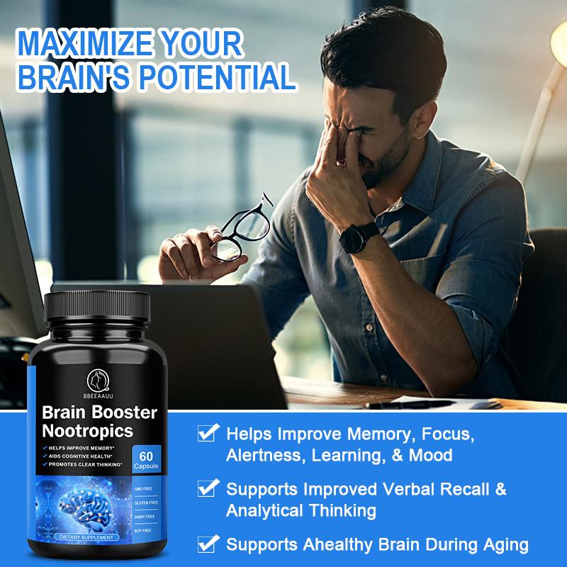 Brain Booster Nootropics Capsule Dietary Supplement