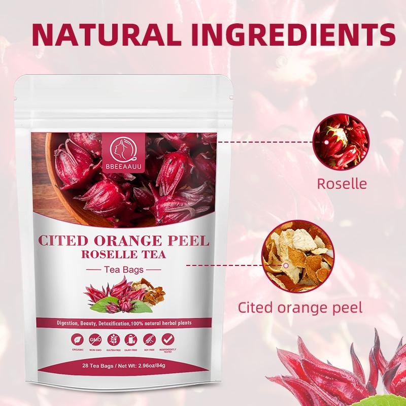 Orange Peel Roselle Tea A Blend for Digestion Beauty Detoxification