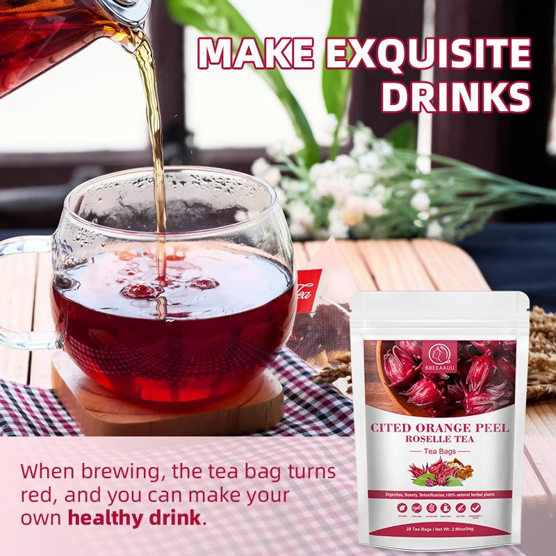 Orange Peel Roselle Tea A Blend for Digestion Beauty Detoxification