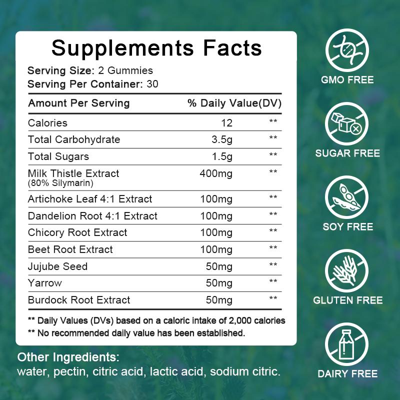 Bbeeaauu Liver Cleanse Detox Health Supplement With Milk Thistle Supports Healthy Liver Function Boosts Immunity Men & Women