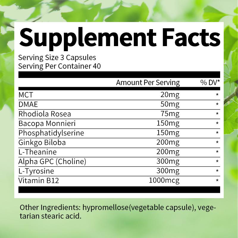 BBEEAAUU Ginkgo Biloba 200MG Leaf Capsules