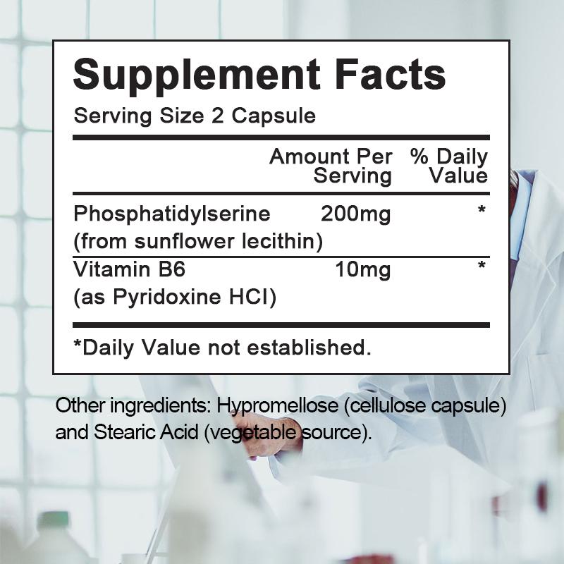 Bbeeaauu Phosphatidylserine Supplements Enhanced Absorption Brain Support for Memory Formation + Recall, Creativity, Brain Plasticity, Processing Speed, Learning,Cognitive Fluidity