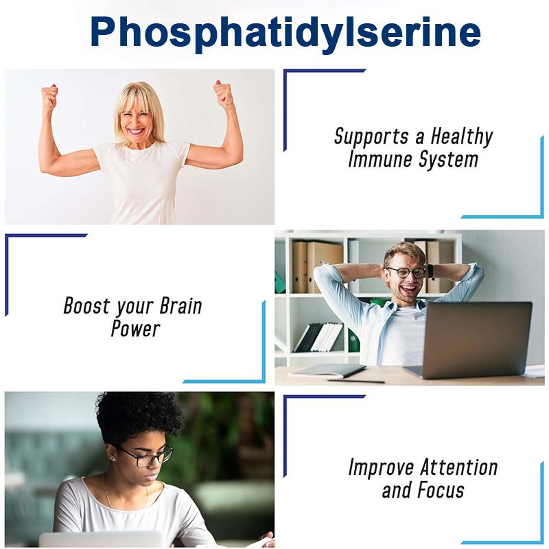 Bbeeaauu Phosphatidylserine Supplements Enhanced Absorption Brain Support for Memory Formation + Recall, Creativity, Brain Plasticity, Processing Speed, Learning,Cognitive Fluidity