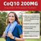 Bbeeaauu Natural Coenzyme Q10 Antioxidant Supplement 200mg for Heart, Brain & Immunity Support - 120 Capsules