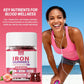 Iron Gummies for Women - Heme Iron for Max Absorption & Gentle on Stomach, 10-in-1 w/Vitamin C, B12, Folate, Supports Energy, Focus & Red Blood* Cell* Wellness | Vegan, Peach Flavor, 60 Ct (2 Pack)