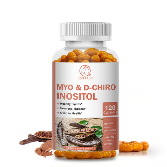 Bbeeaauu Inositol Blend Capsule Choline Inositol Supplement with Myo & D-chiro for Cycle and Fertility Support Healthy Metabolic Profiles and Ovarian Health for Women
