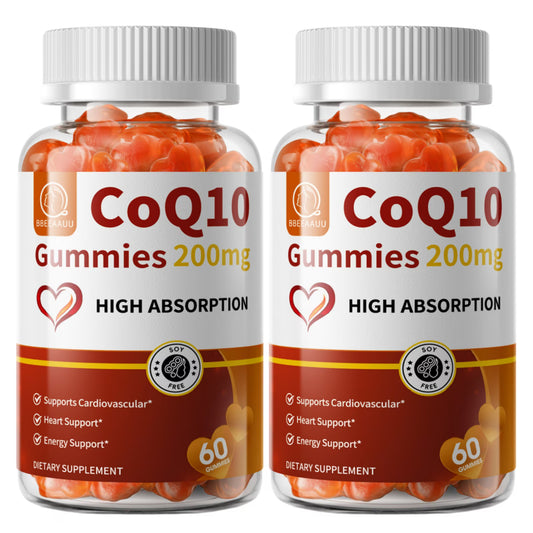 Coenzyme Q10 Gummies - High Potency COQ10 Gummies Supplement for Heart Health & Energy Support, Plant-Based, 120 Count (60-Day Supply)