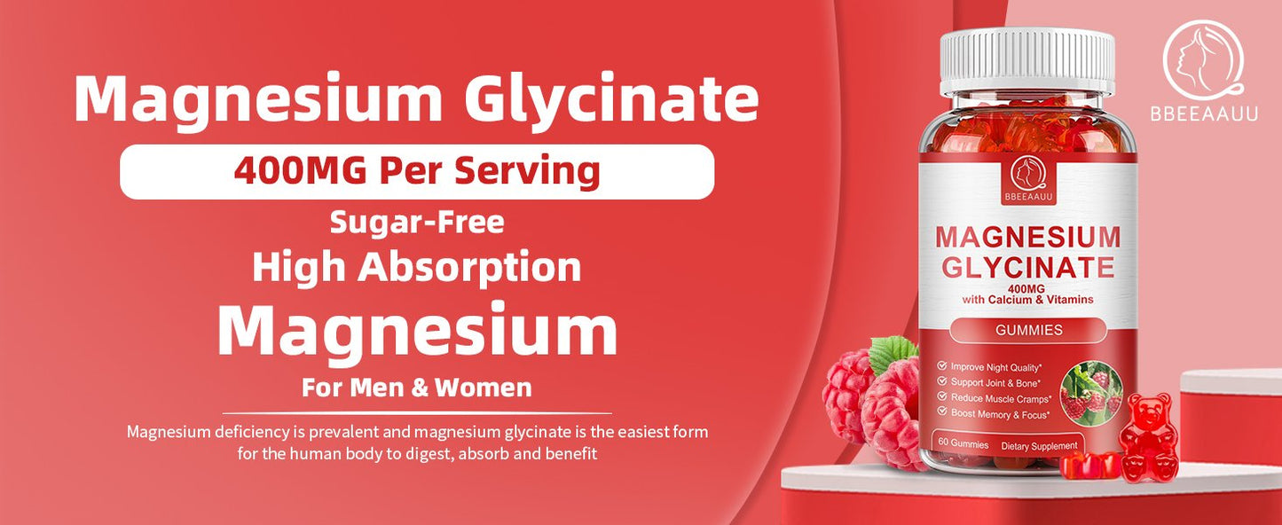 Magnesium Gummies for Adults Supports Night & Bone with Calcium & Vitamins