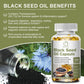 Bbeeaauu Black Seed Oil Capsules, 100% Virgin, Cold Pressed Source of Omega 3 6 9, Super Antioxidant for Immune Support, Joints, Digestion, Hair & Skin, 120 Caps
