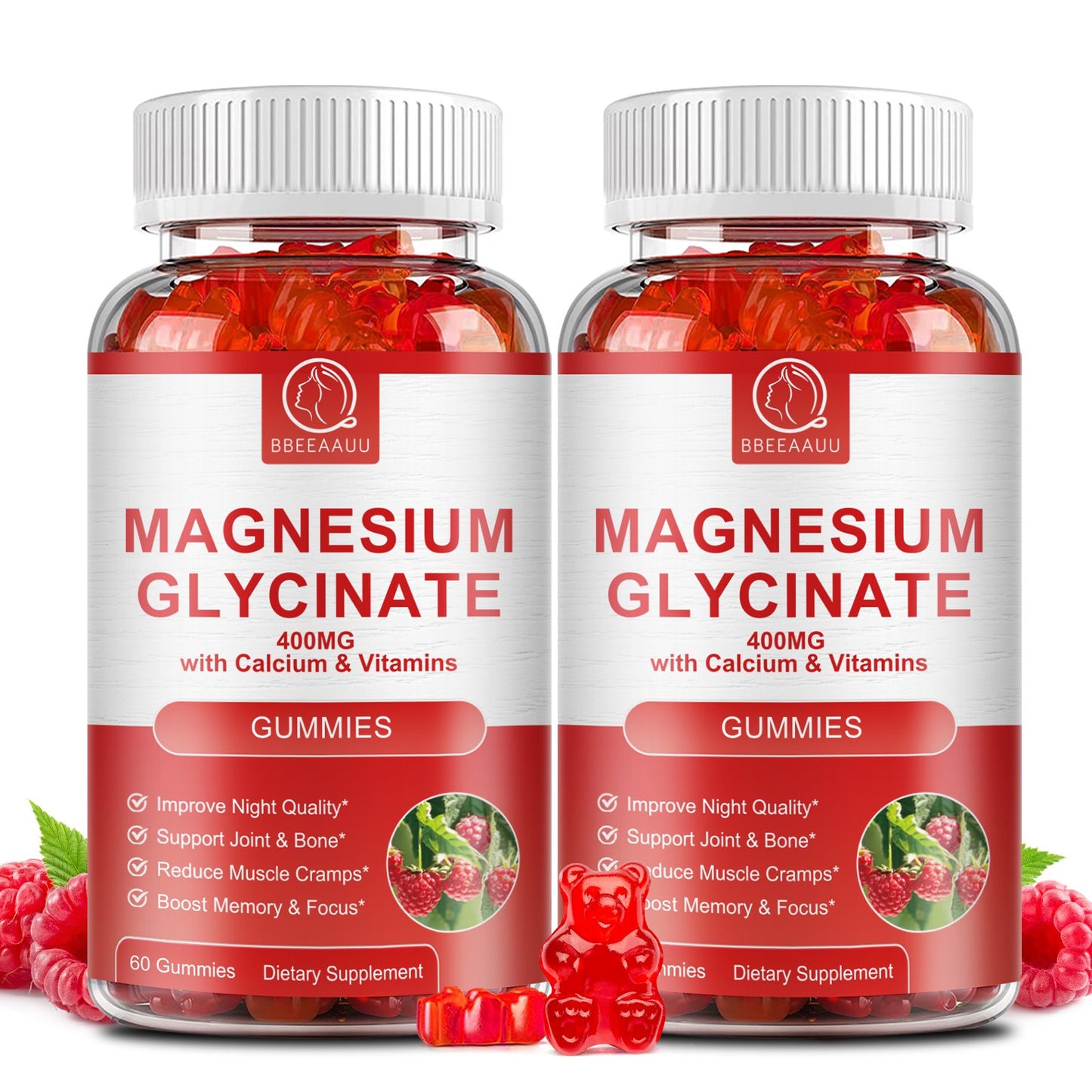 Magnesium Gummies for Adults Supports Night & Bone with Calcium & Vitamins