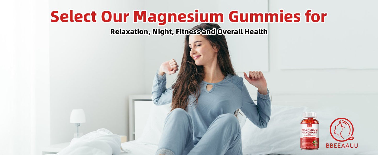 Magnesium Gummies for Adults Supports Night & Bone with Calcium & Vitamins
