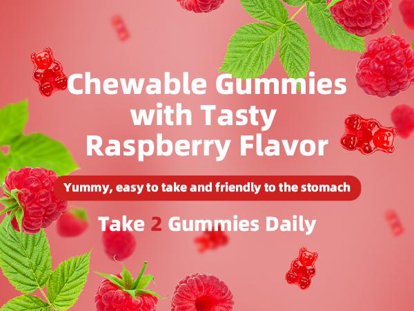 Magnesium Gummies for Adults Supports Night & Bone with Calcium & Vitamins