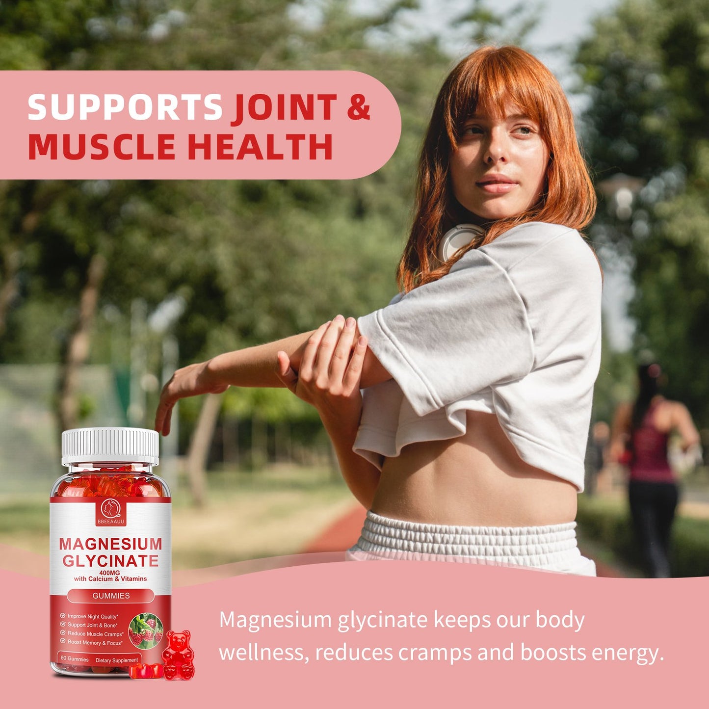 Magnesium Gummies for Adults Supports Night & Bone with Calcium & Vitamins