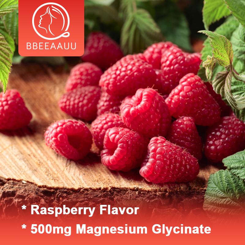 Magnesium Glycinate Tasty Raspberry Flavor Gummies Dietary Supplement