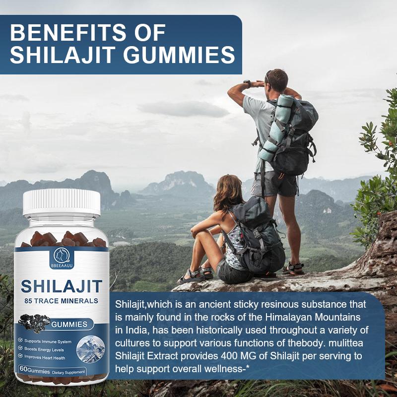 800 MG Shilajit Gummies, Organic Shilajit Gummies with 85+ Trace Minerals, Fulvic Acid, Shilajit for Men & Women, Shilajit Resin, Shilajit Himalayan Organic for Energy Immune Support