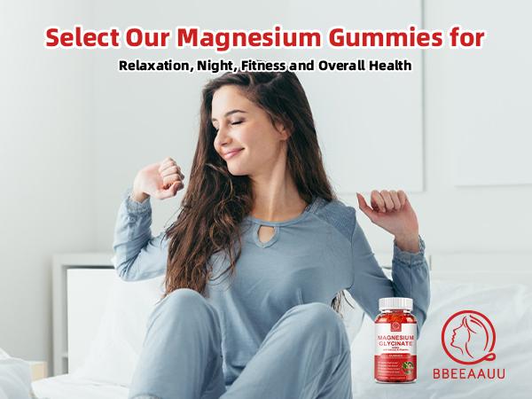 Magnesium Gummies for Adults Supports Night & Bone with Calcium & Vitamins