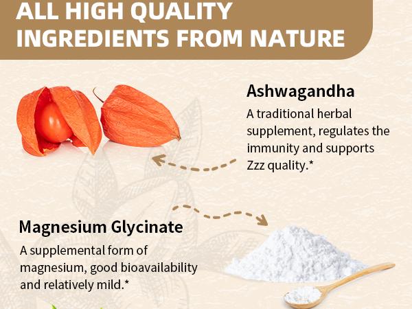 Magnesium Glycinate Capsules Cortisol Reducer Manager Supplement
