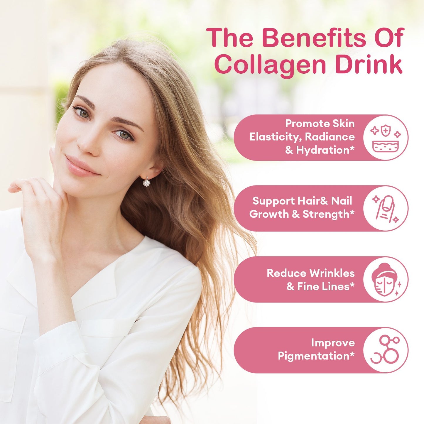 Collagen Drink with 6000mg Marine Collagen Peptides, Blood Orange Flavor