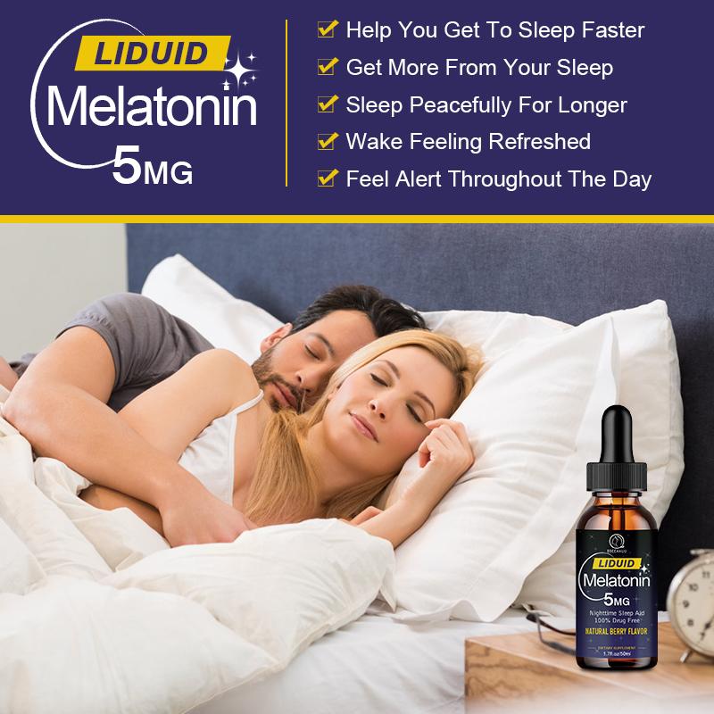 HFU 5Mg Melatonin Drops Effective for Adult Insomnia Improve Sleep Fall Sleep Faster Sleep Deeper Melatonin Supplements
