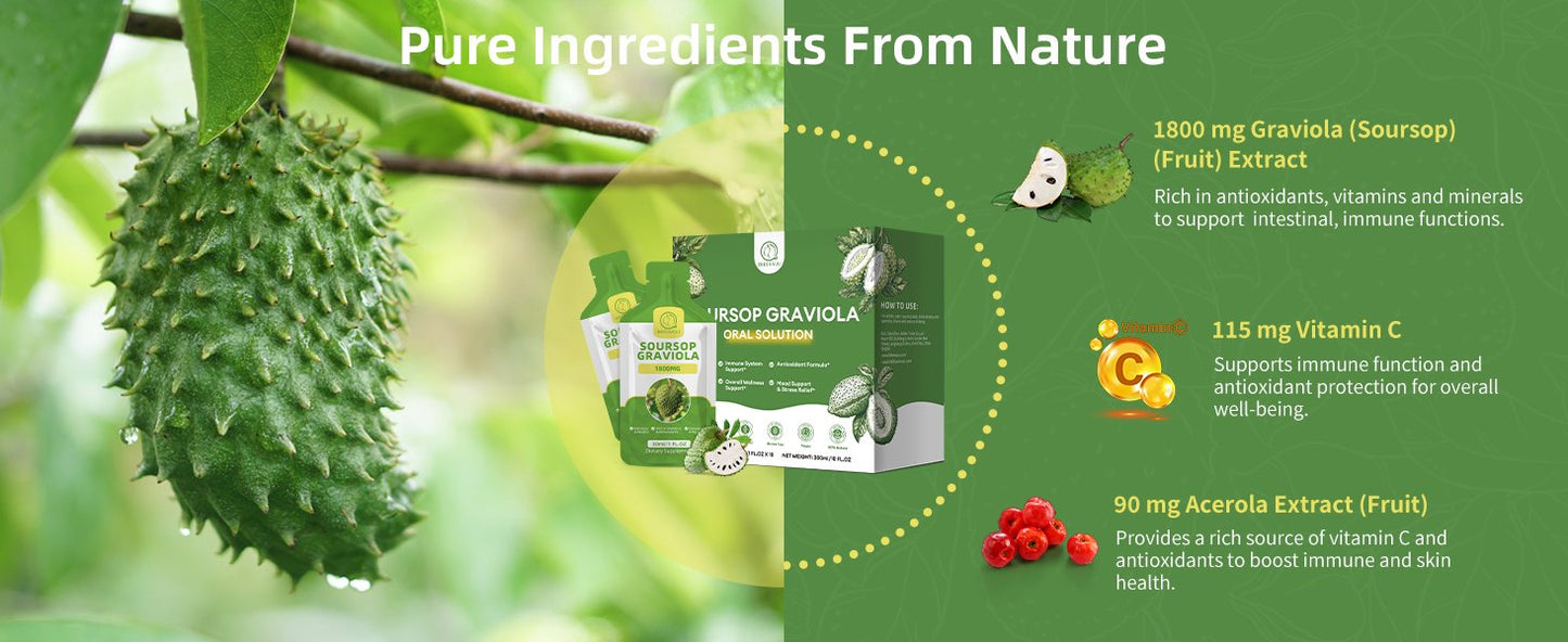 Soursop Graviola Oral Liquid High Absorption Soursop Guanabana Drink